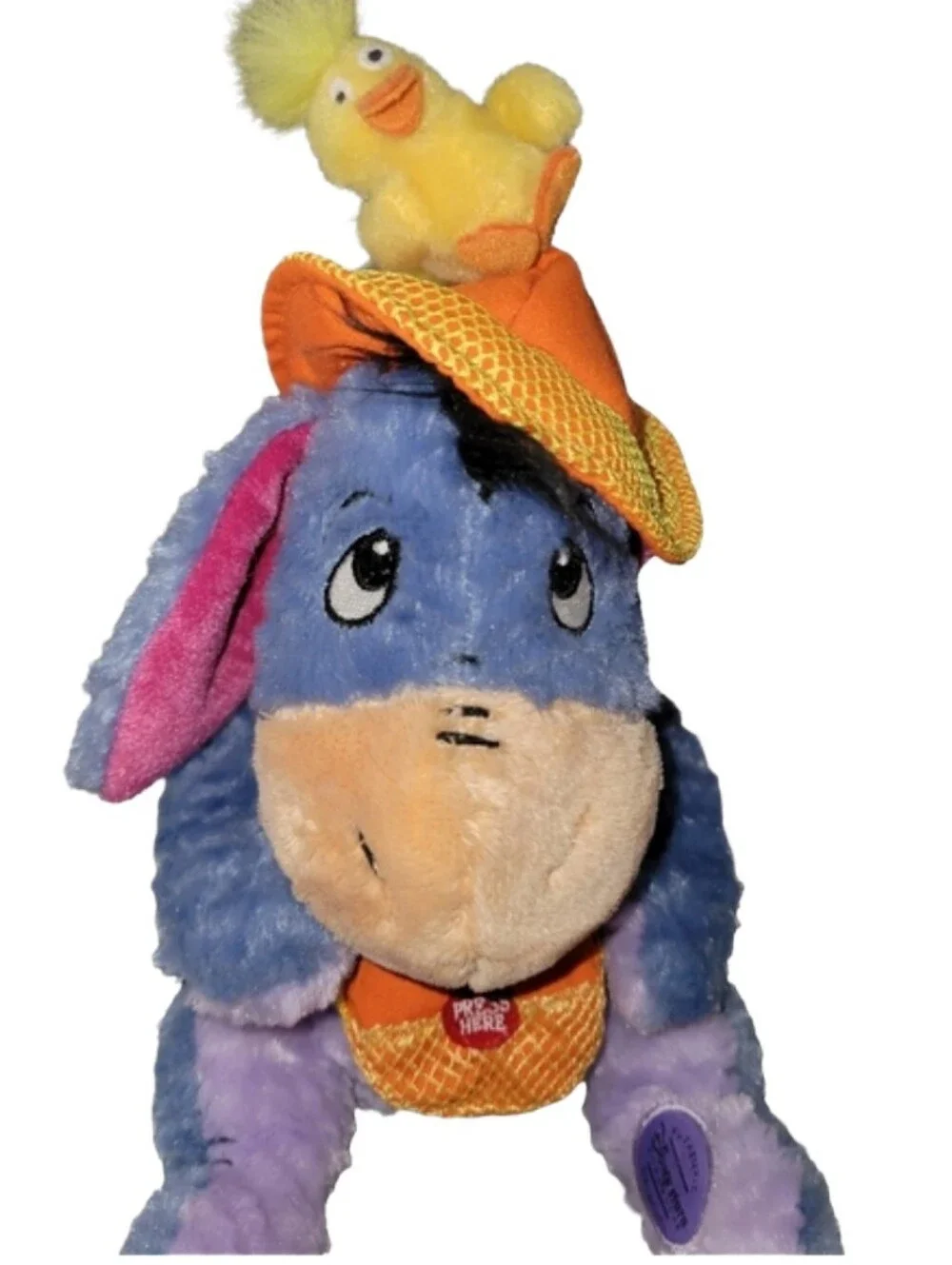 Vintage Disney Store Exclusive Nature Walk Eeyore Plush With Hat and Little Bird
